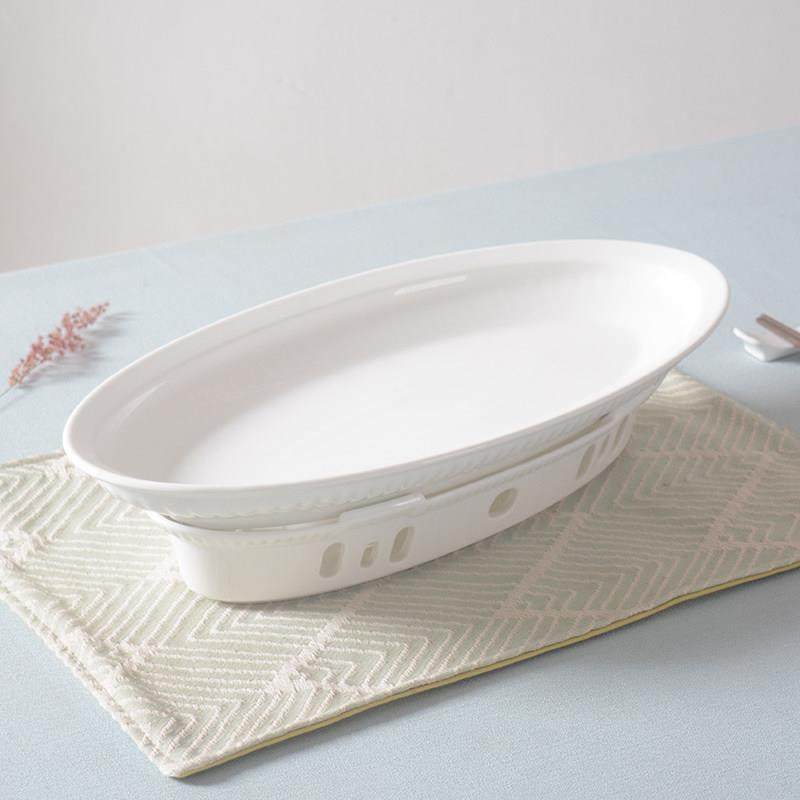 纯白陶瓷鱼盘炉座保温明炉大鱼盘酒店饭店餐具,餐饮具,盘,淘宝优惠券,粉丝福利购,淘宝优惠卷