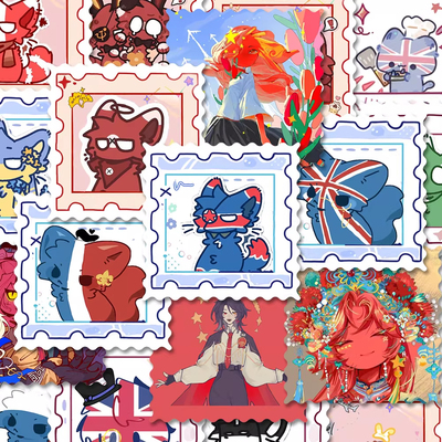 ch邮票贴纸卡通动漫创意高颜值