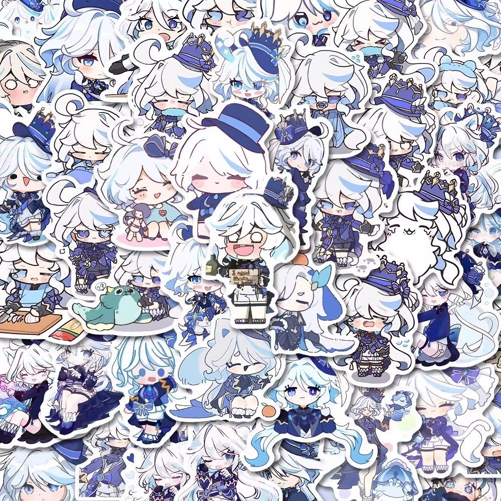 180张芙宁娜卡通贴纸Q版可爱