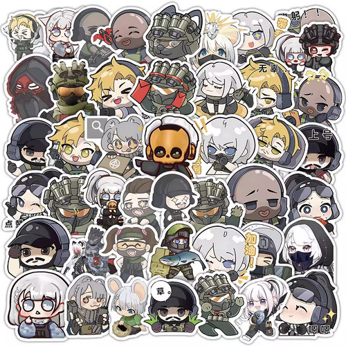 120张三角洲行动贴纸可爱Q版游戏周边装饰手机笔记本防水贴画diy