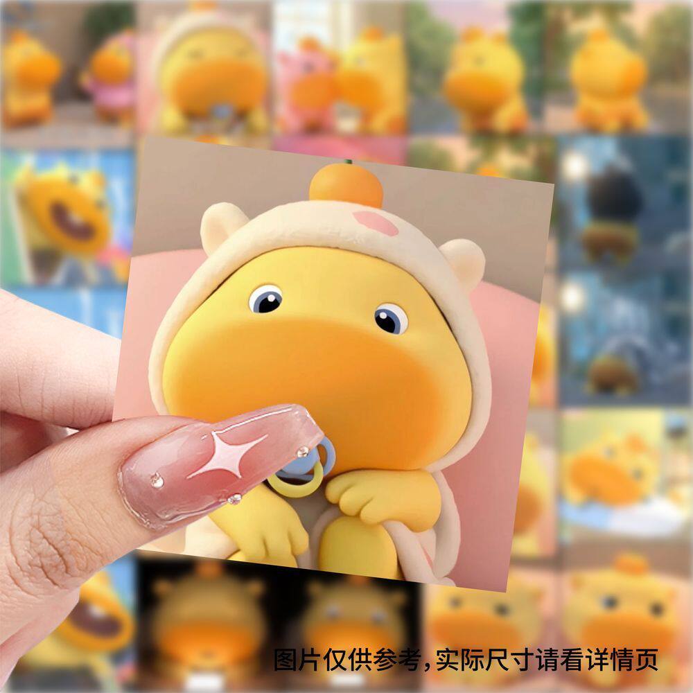 新款水豚噜噜贴纸呆萌可爱包卷表情趣味手账防水贴画手机装饰diy