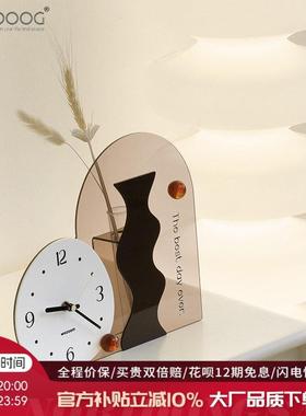 EMITDOOG简约现代客厅入户玄关轻奢桌面摆件电视柜家居座钟装饰品