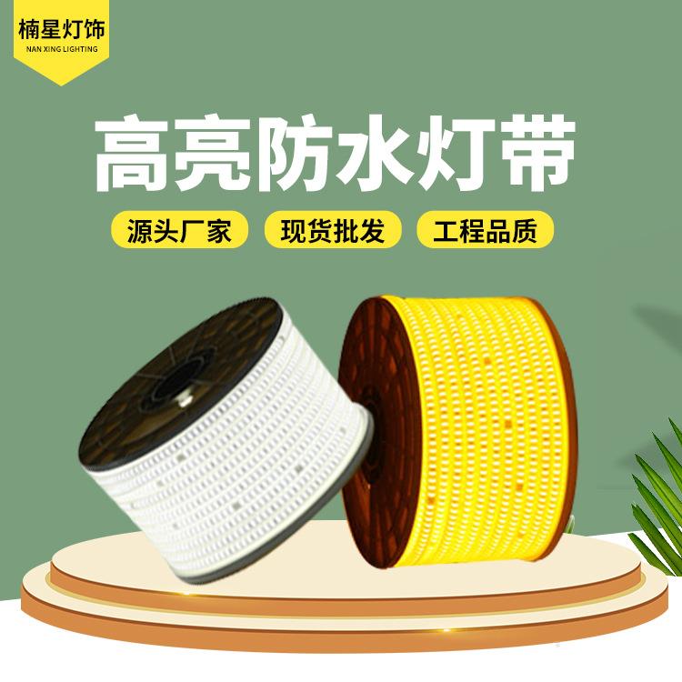 led灯带家用5730户外防水高压220v灯条2835露营5050rgb柔性软灯带