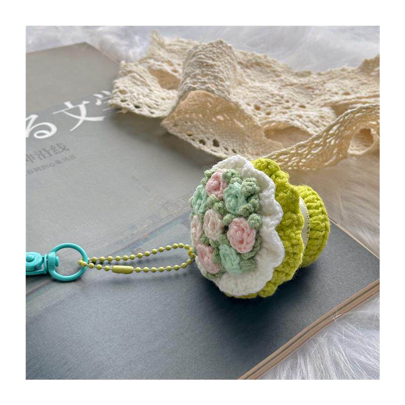 创意羽毛球捧花挂件手工钩织玩偶成品高级感包包挂饰钥匙扣小礼物