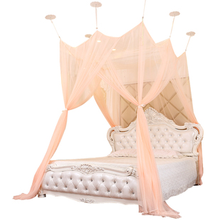 加密帐纱 免打孔不打墙吊顶宫廷蚊帐简约风落地家用公主风18夏季