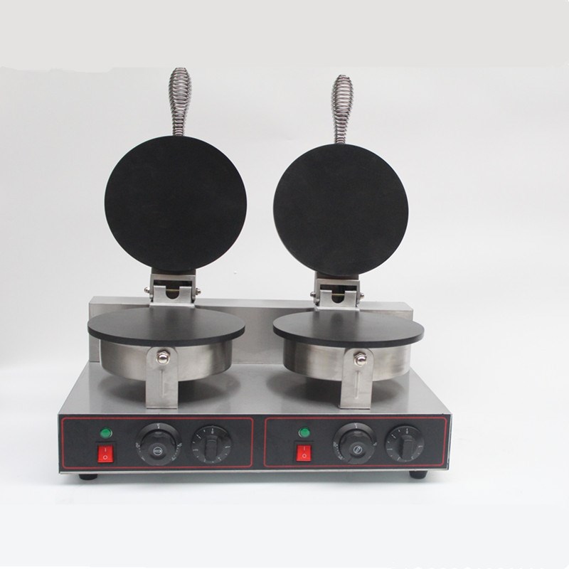 电热双头蛋卷机i商用脆皮机鸡蛋卷机平面薄脆皮机光面蛋卷机厂家