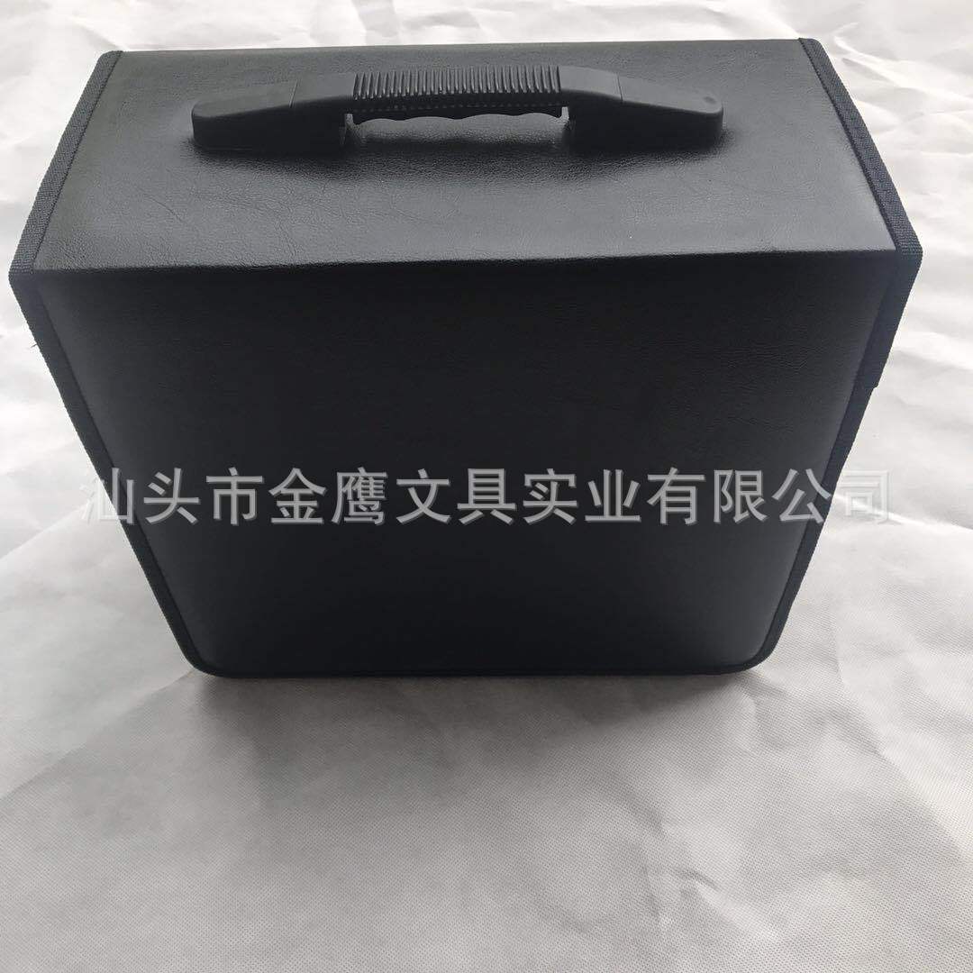 金鹰400片装光盘包碟片包CD盒大容量加厚手提黑色皮革CD包