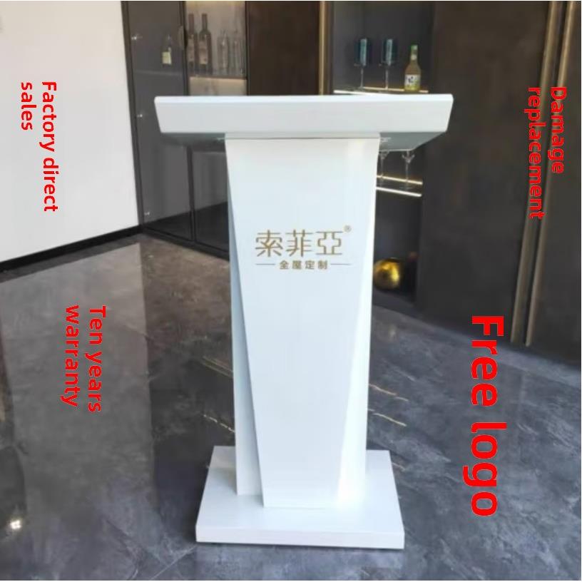 不锈钢白色领奖台移动接待欢迎小服务台接待礼宾领奖台桌