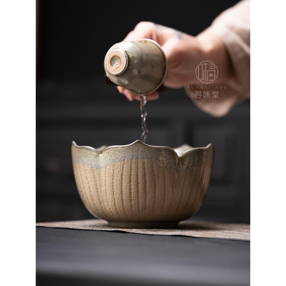 冰花釉荷花洗茶壶b|开片陶瓷洗杯冰裂茶碗中国风家用功夫茶具
