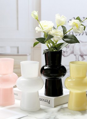 花加flowerplus中古风玻璃花瓶创意高级感花瓶轻奢客厅插花摆件