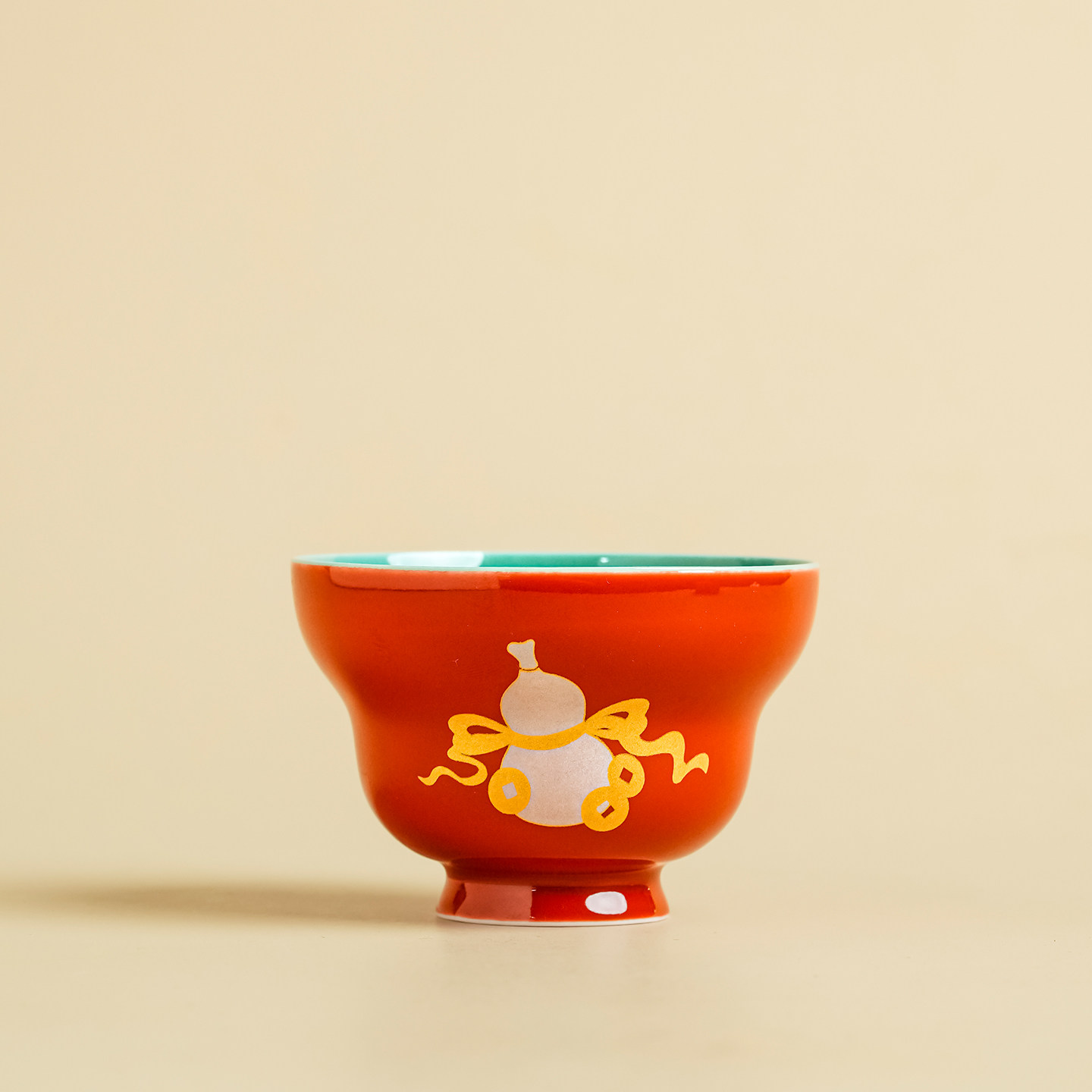 叙心故宫红福禄杯陶瓷茶杯