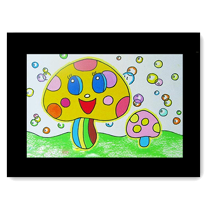 简易厚卡纸画框8开水粉画儿童裱画a4装裱画室幼儿园素描4开相框墙