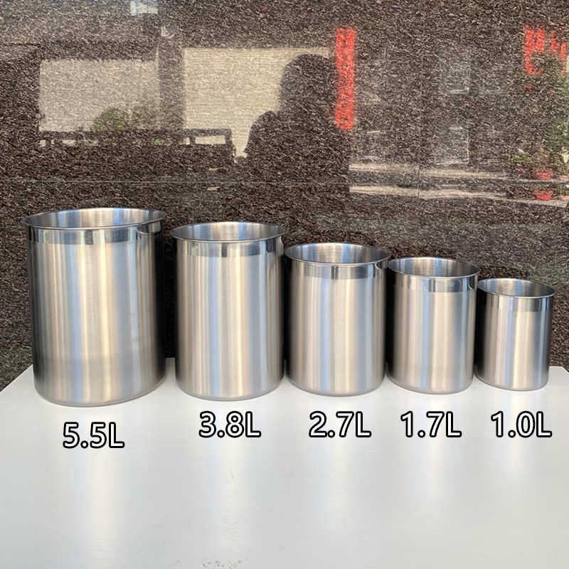 430不锈钢加高直筒杯子口杯大容量单层加厚无手柄量杯冰桶串串筒