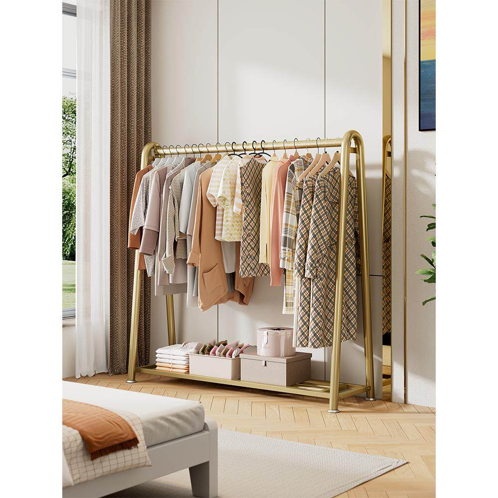 家用晾衣架卧式晾衣架耐用晾衣架承重可折叠晾衣架简易单杆晾衣架