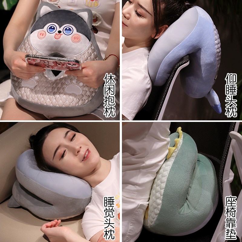 冰丝午睡枕趴睡枕办公室午休神器儿童桌上小学生抱枕女生睡觉枕头