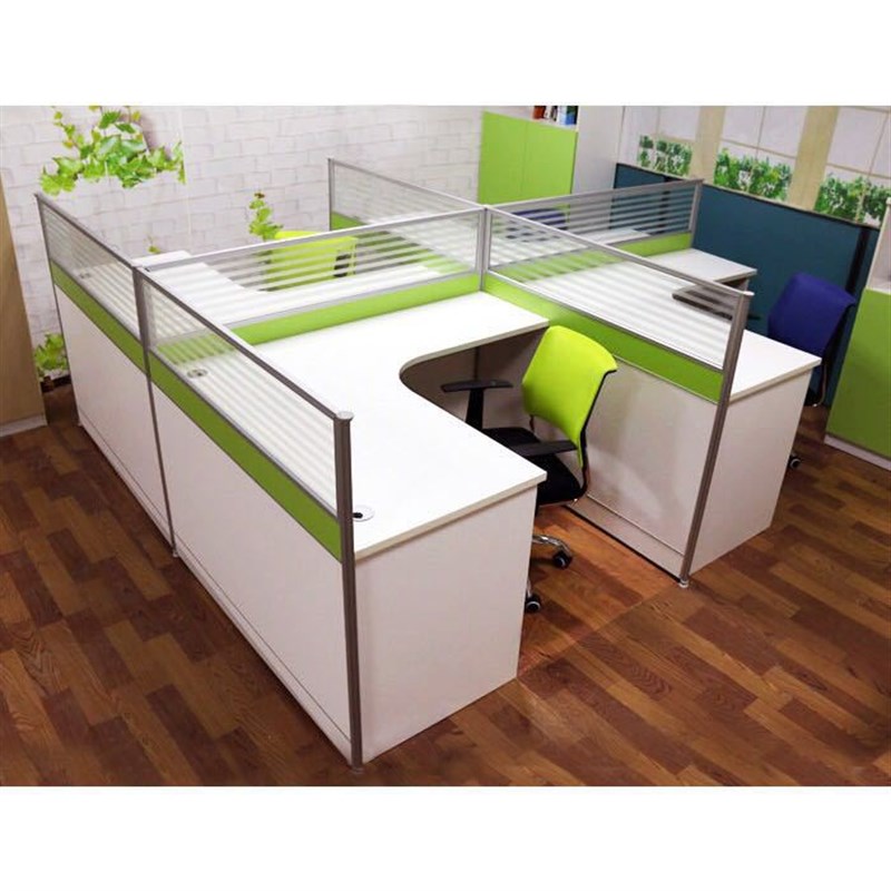 职员办公桌屏风卡位财务员工桌 2/4/6人简O约电脑桌办公桌椅组合