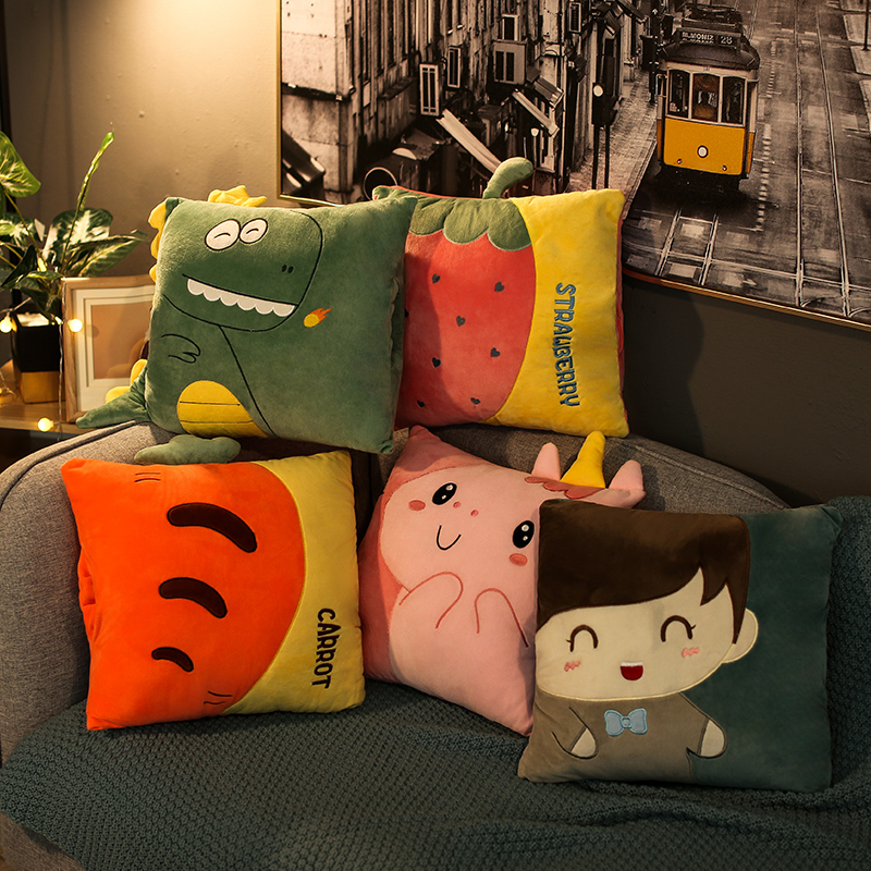 抱枕被子两用毯子汽车内载靠背垫沙发枕头三N合一办公室午睡休神