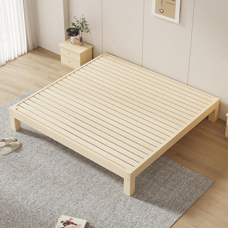 实木床加长加宽排骨m架大床2米2米2松木床三人床四人床家用床架