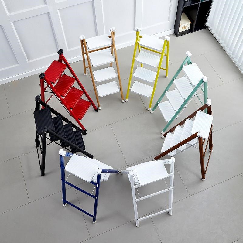 折叠梯家用置物人字梯凳三步花架踏板室内步梯便携登高多用梯子