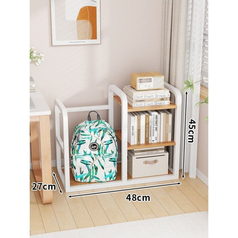 文件收纳架桌边置物架办公桌书桌旁可移动书架办公室工位小推车滑