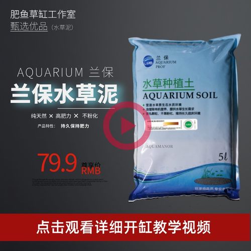 [肥鱼]兰保水草泥水草造景底砂营养种植土高肥力免洗水草泥