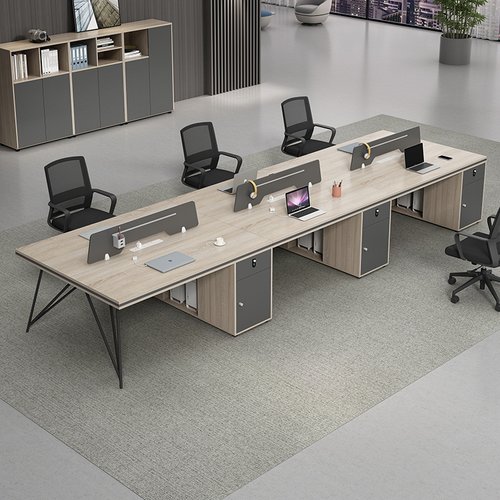 办公桌椅组合简约现代办公桌w员工位四/六人位卡座办公家俱职员桌