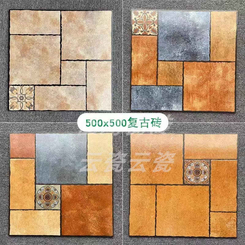 田园风仿古砖400和500瓷砖y室外庭院阳台人行过道防滑耐磨哑光地