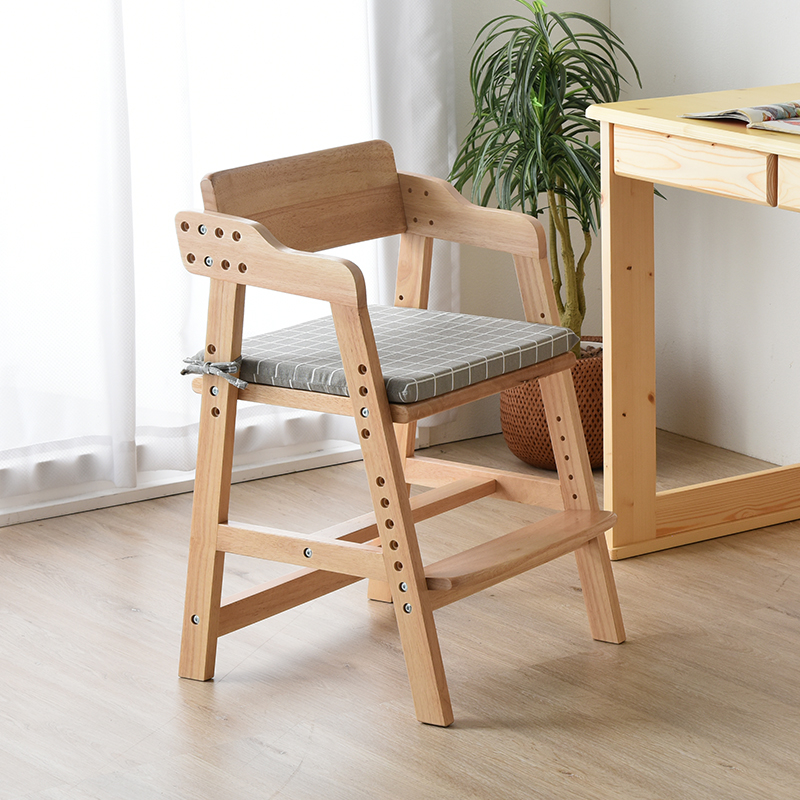 GEN实木学习椅儿童椅餐椅成长椅家用写字书桌椅宝宝吃饭餐桌座椅