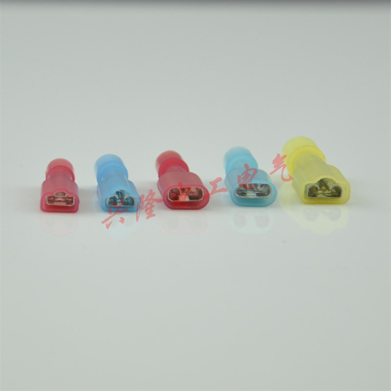 FDFN1.25-250尼龙全绝缘冷压接线端子6.3插簧铜线耳1.5mm2母端头