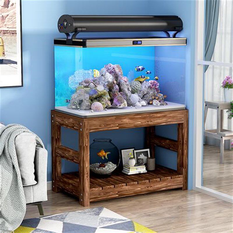 新款鱼缸架子实木鱼缸柜子底座草缸水族箱鱼缸底柜底架定制实木鱼