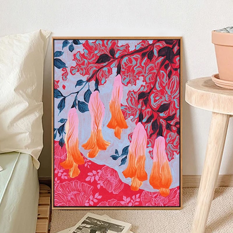 法国艺术家花卉数字油画diy手工填色丙烯画高级感装饰画客厅挂画图片