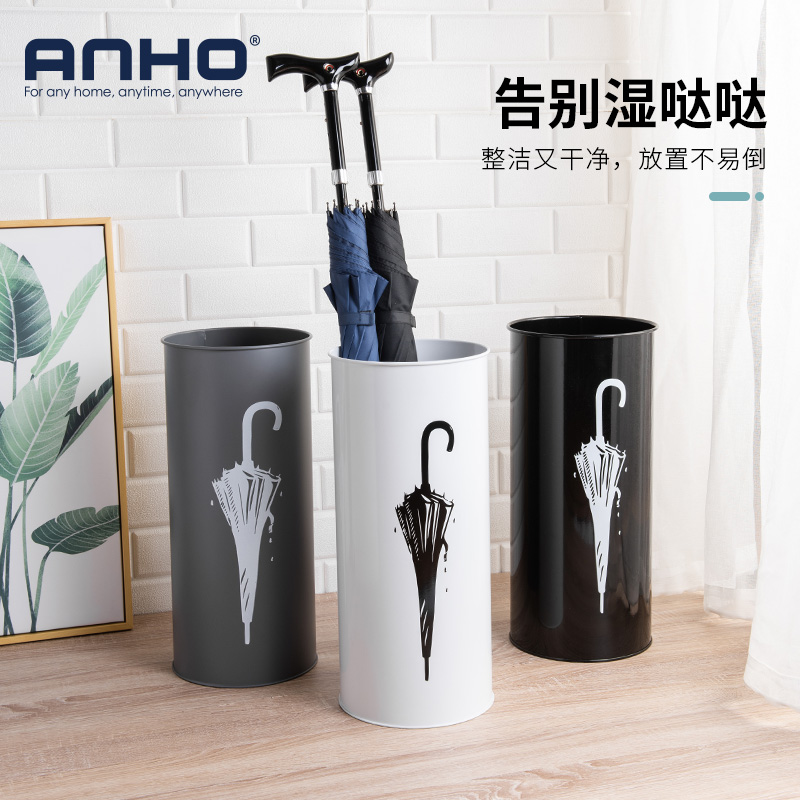 雨伞桶家用 酒店大堂门厅欧式铁艺创意落地式雨伞架子 放置收纳桶