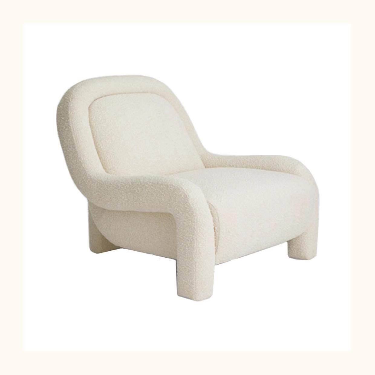 北欧轻奢沙发椅单人布艺沙发小户型简约榻榻米休闲阳台影楼老虎椅