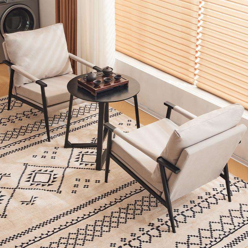 美式单人沙发设计师洽谈椅阳台休闲椅客厅网红懒人沙发家用会客椅