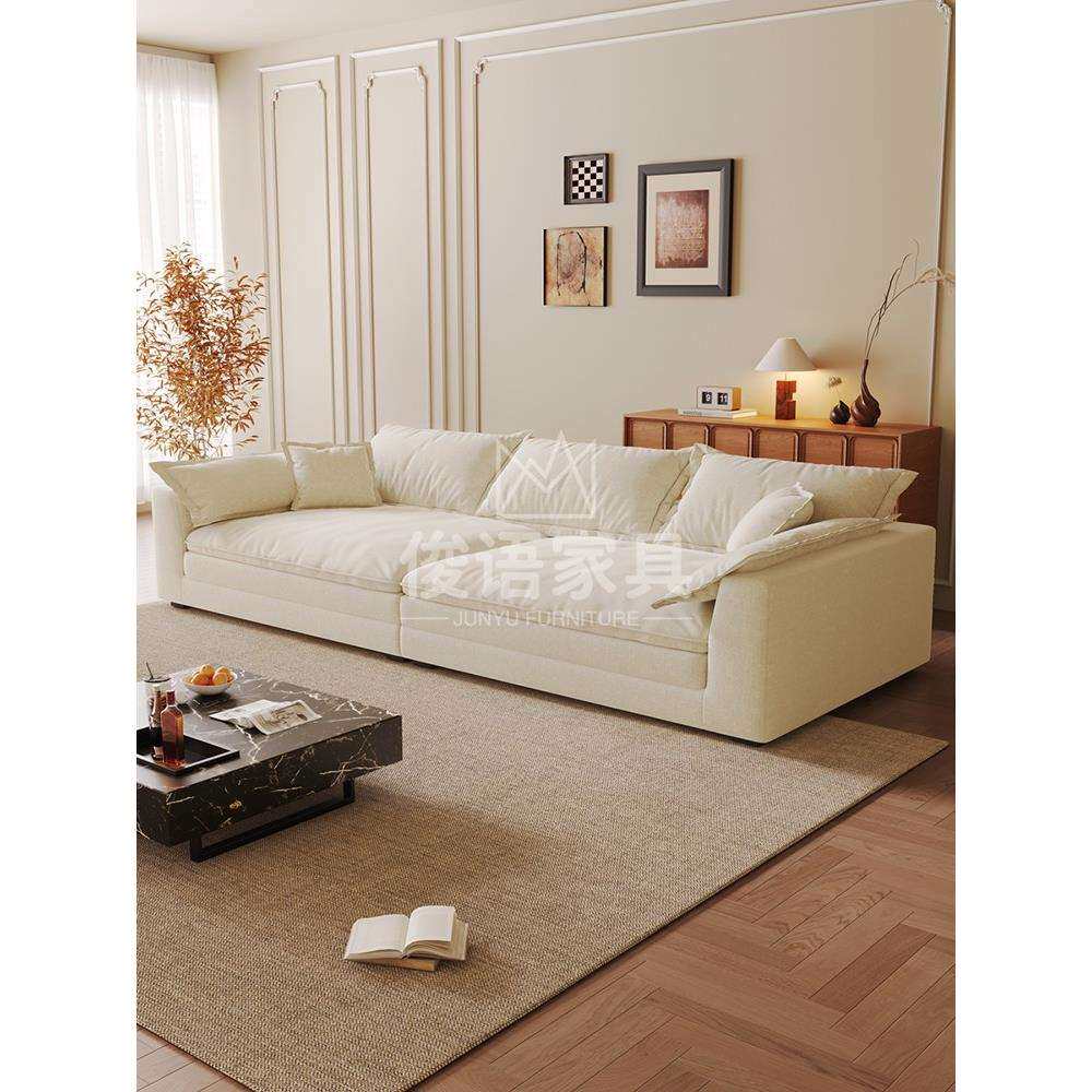 意大利Normcore云起雪尼尔面料沙发客厅可拆卸可洗帆船特宽大坐深