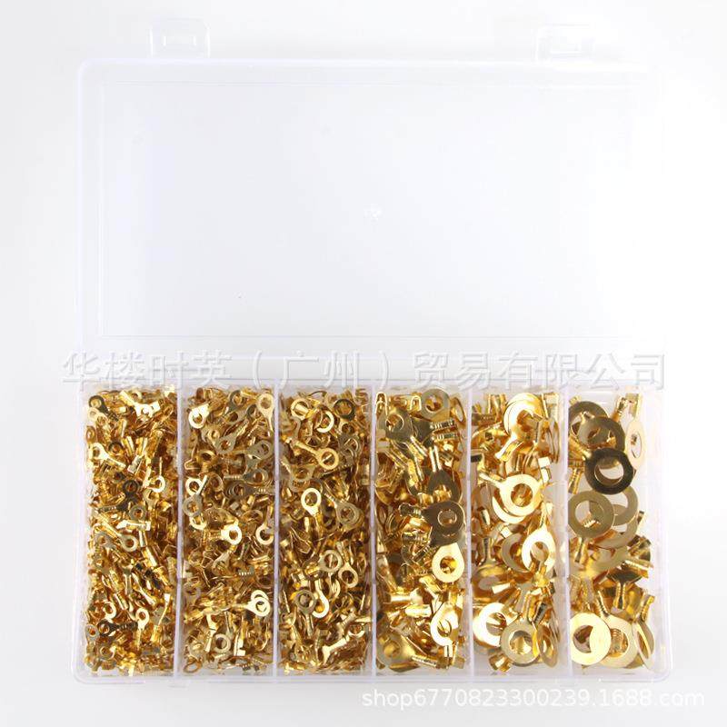 盒装1110PCS环形电缆接线片环眼M3-M10圆形接线片连接器端子跨境