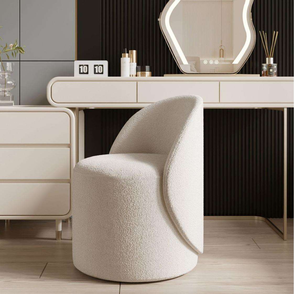 卧室梳妆凳旋转凳轻奢化妆凳家用网红化妆椅子现代靠背梳妆台凳子