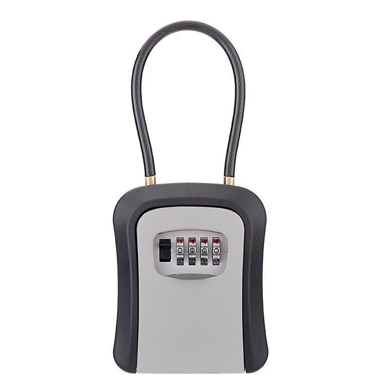 钢丝绳密码锁钥匙盒软钢缆墙壁挂式可选择挂式钥匙密码盒