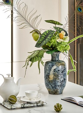 邸高家居高端场所空间氛围感用品陈列大理石托盘装饰摆件组合搭配