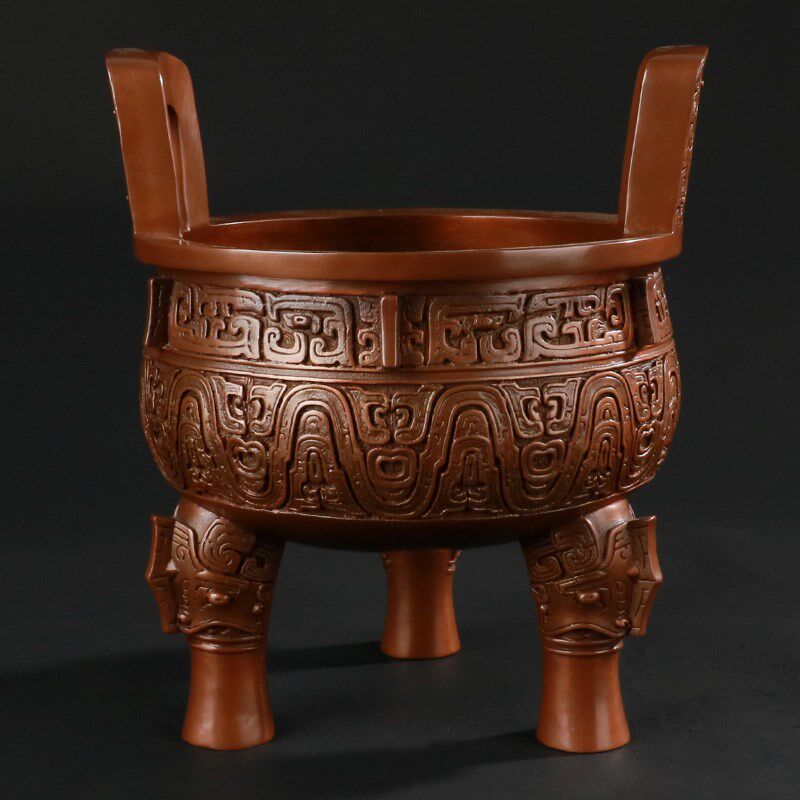 大仕缘 紫铜仿古克鼎工艺品家居摆件商务开业礼品铜办公室鼎盛