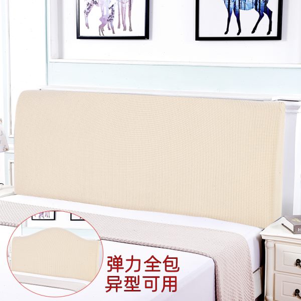 厂促7K1纯色床头罩套全弹力欧式床头套软包红色防尘罩简约床背罩