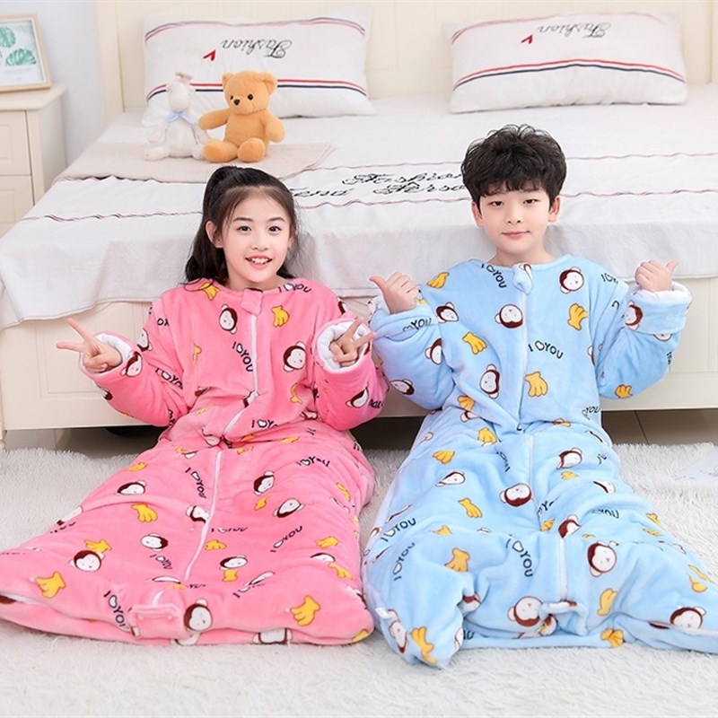 儿童睡袋春秋款中大童秋天宝宝幼儿园防踢被子神器秋季秋冬季加厚