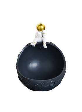 太空人入户玄关放钥匙收纳摆件进门口鞋柜乔迁新房客厅家居装饰品