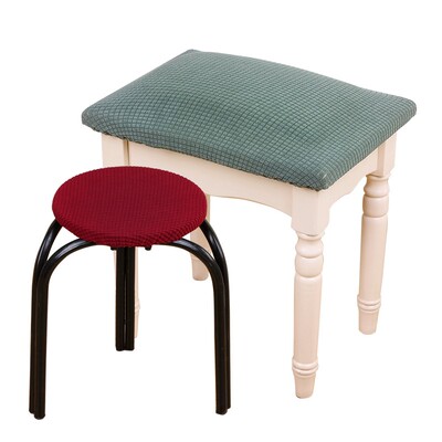 凳子套罩梳妆台凳罩北欧简约方形吧台圆形凳子套钢琴凳子换鞋凳套