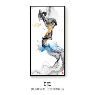 轻奢风格电表箱装饰画竖版长方形加大尺寸配电箱遮挡新中式抽象艺