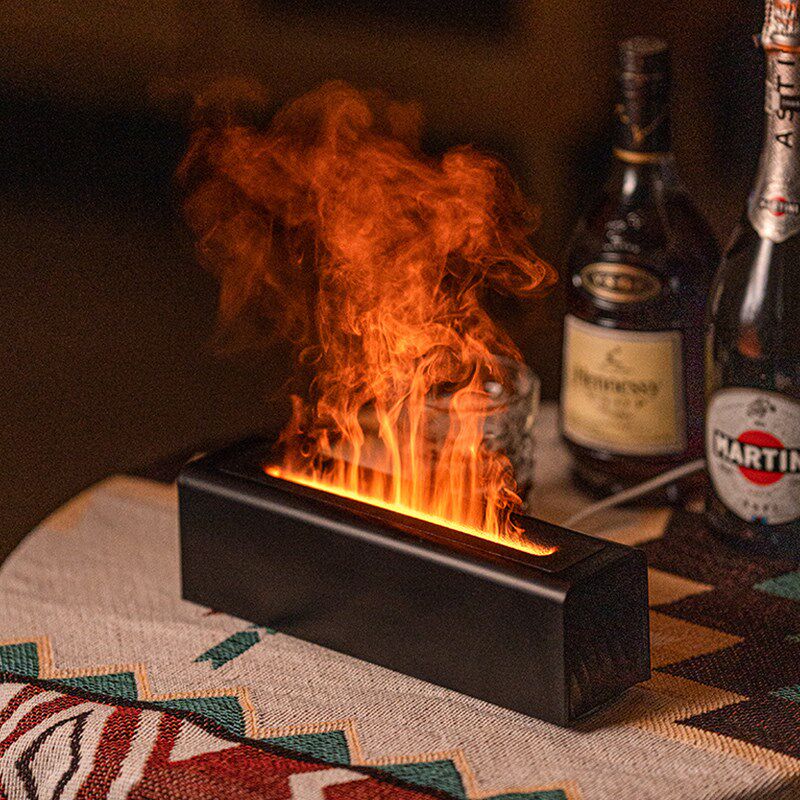 2024年新款加湿器卧室家用静音小型办公室桌面火焰香薰香薰机雾化