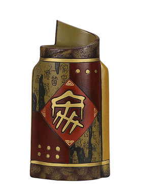 新中式家居装饰品书房摆件客厅装修博古架书柜古董架摆设陶瓷工艺