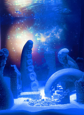 冬官手作 水泥混凝土鱼缸造景石雕像摆件装饰章鱼触角恐怖怪物