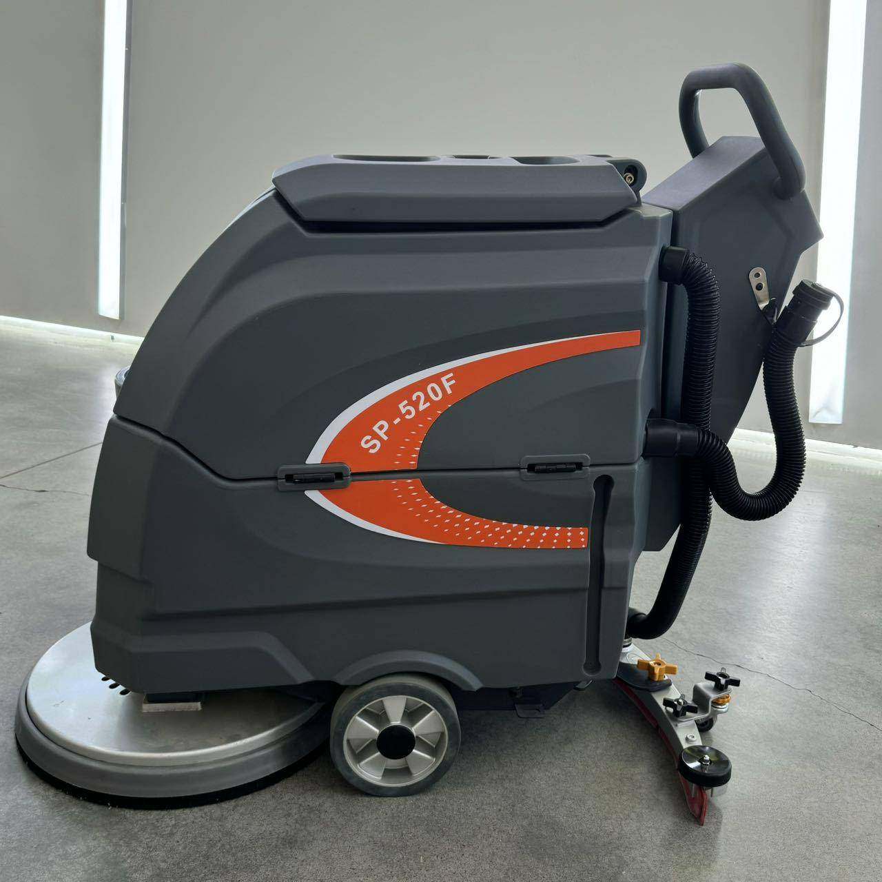 创洁手推式工业洗地机商用洗拖地一体机工厂车间地面滚刷清洁车