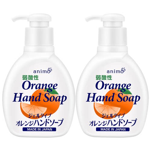 【2瓶】日本进口洗手液橙香全家适用温和清新橘子洗手液正品awas